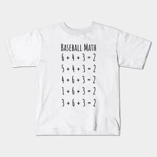 Baseball Math Funny Double Play Tee Shirts Kids T-Shirt